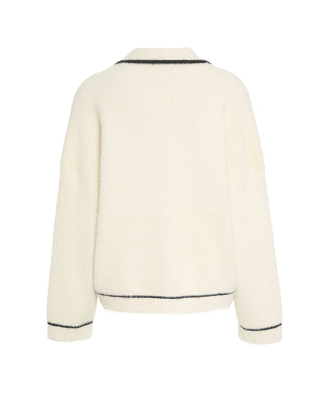 Strickjacke mit Piping