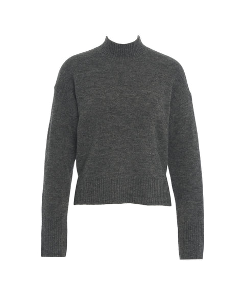 Strickpullover mit Stehkragen