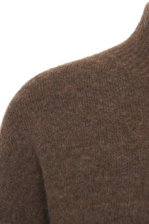 Strickpullover mit Stehkragen