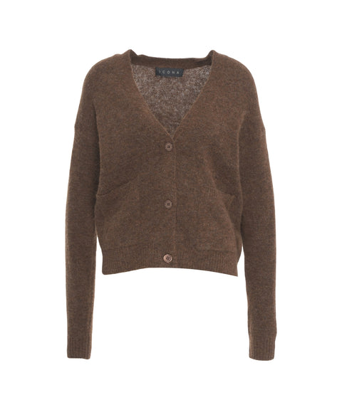 Strickjacke aus Wollgemisch