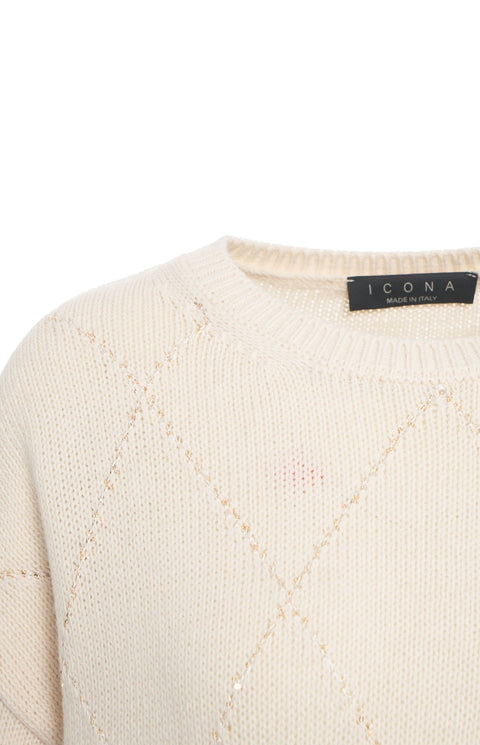 Maglione con motivo a rombi