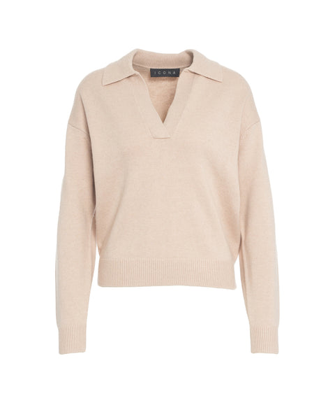 Maglione con colletto polo