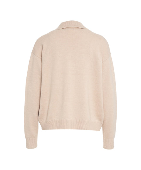 Maglione con colletto polo