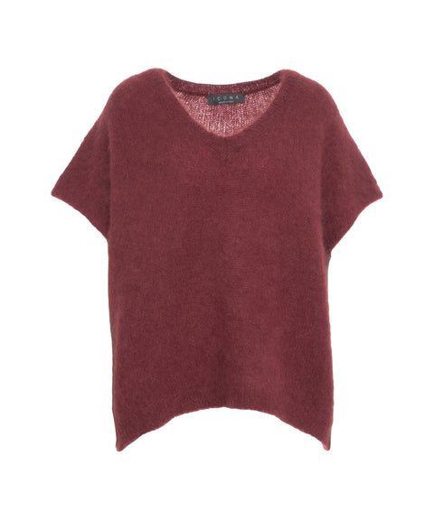 Maglia in mohair con scollo a V