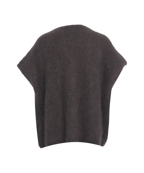 Mohairpullover mit V-Ausschnitt