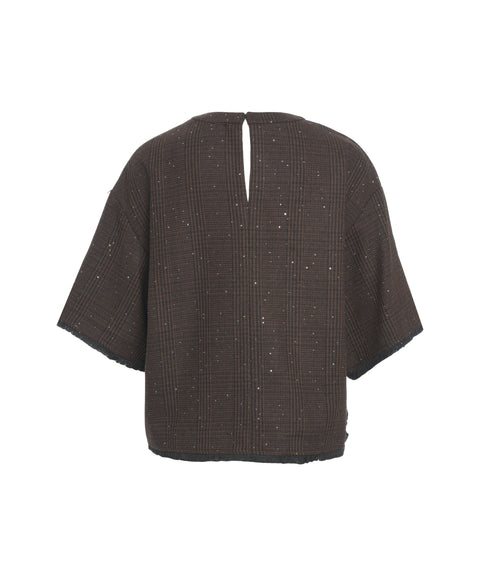 Stricktop mit Pailletten