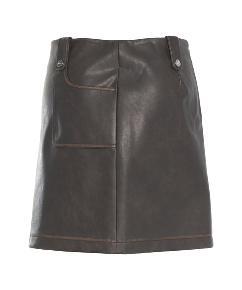 Minirock aus Kunstleder