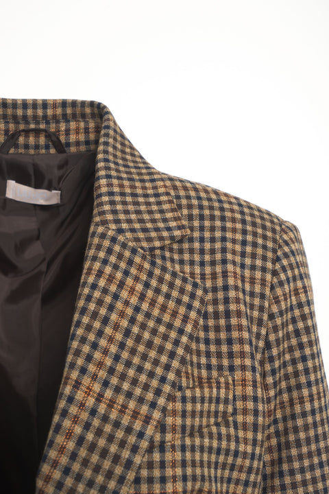 Blazer con motivo a quadri