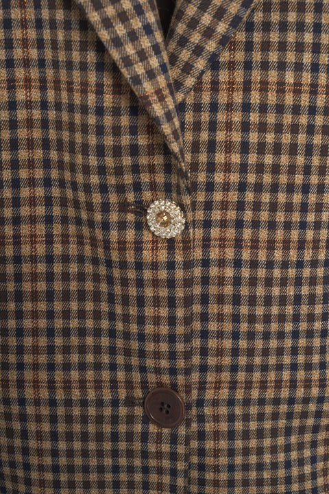 Blazer con motivo a quadri