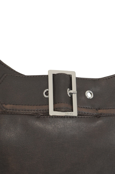 Mini dress made from faux leather