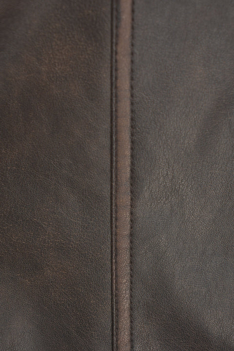 Mini dress made from faux leather