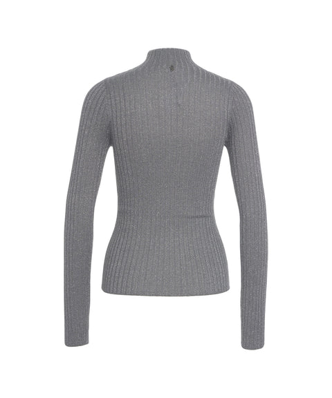 Lurex turtleneck sweater