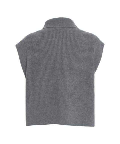 Gilet in maglia con strass