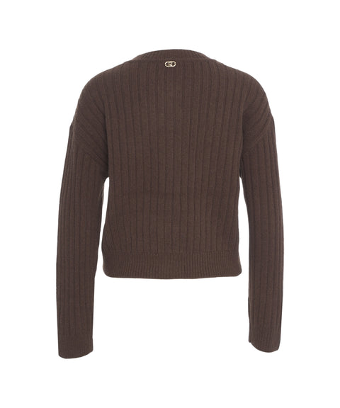 Cardigan con bottoni gioiello