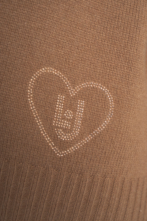 Knit sweater with logo