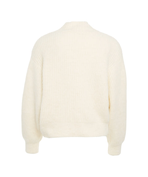 Wool Sweater with High Collar