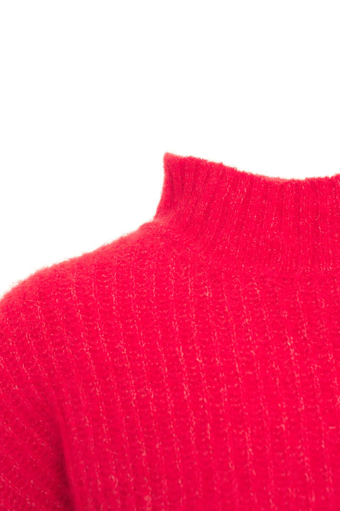 Wool Sweater with High Collar