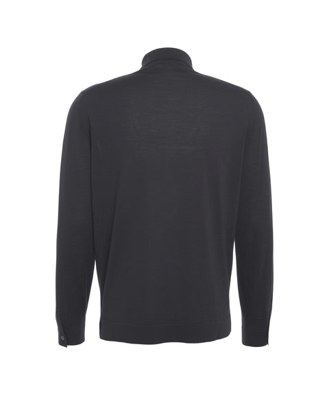 Knit virgin wool shirt