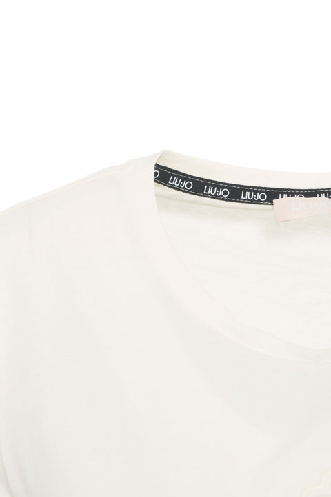 T-Shirt mit Paillettenapplikation