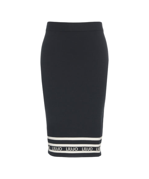 Strick Midirock mit Logodetails