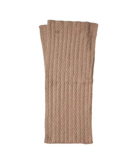 Strickschal mit Lurexeinsätzen