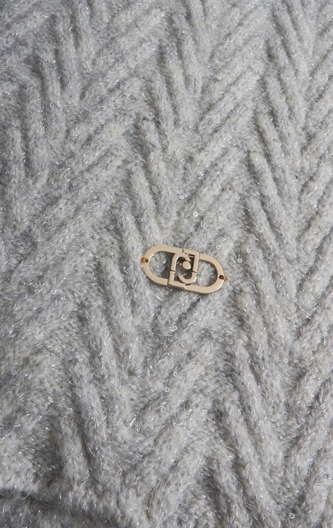 Sciarpa con inserti in Lurex