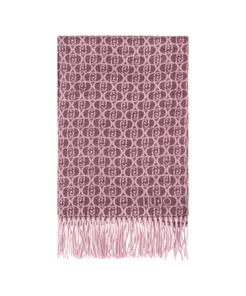 Scarf with logo pattern