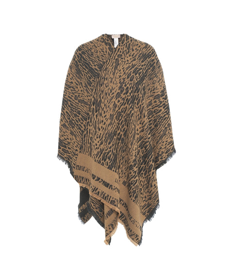 Mantella con stampa animalier