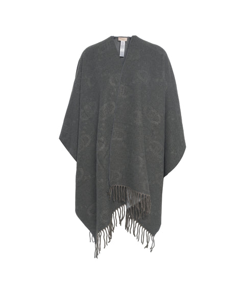 Cape mit Fransendetail