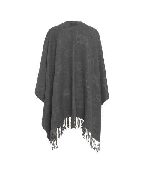 Cape mit Fransendetail