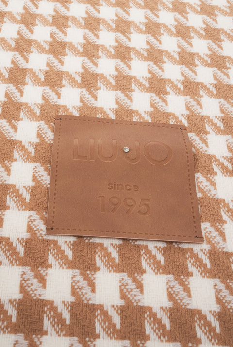 Sciarpa con motivo pied de poule