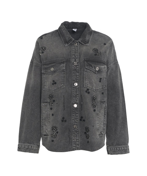 Denimjacke mit Applikationen