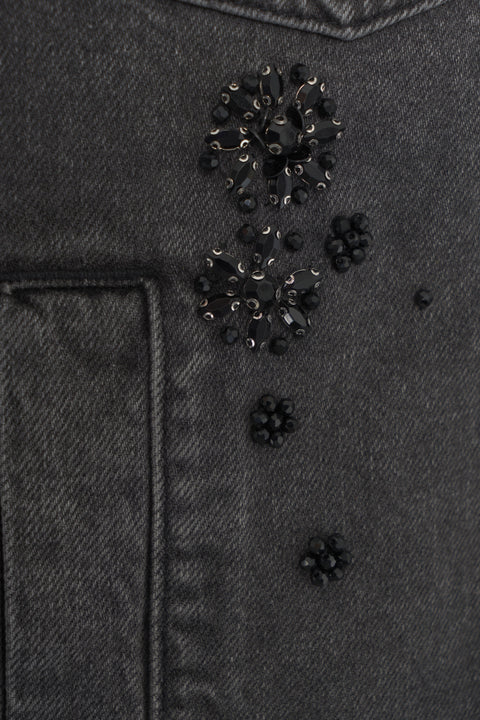 Denimjacke mit Applikationen