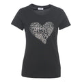 T-shirt with rhinestone application