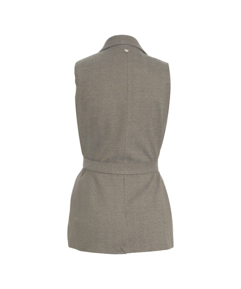 Vest with waist belt