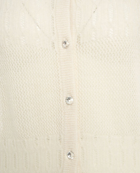 Cardigan in punto pizzo