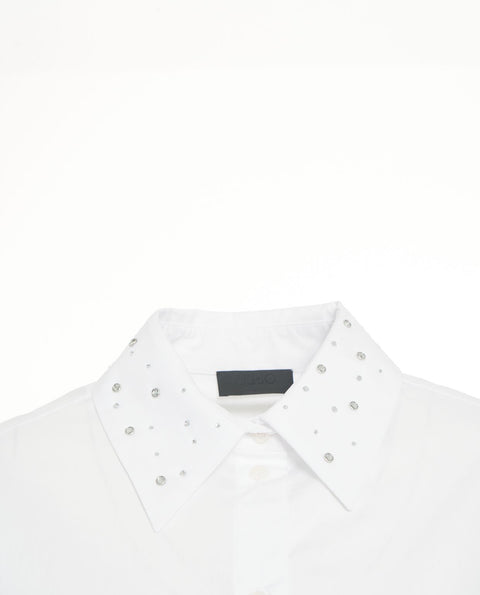 Bluse mit Strassapplikation