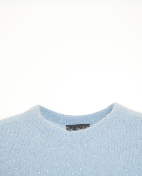 Pullover with puff sleeves