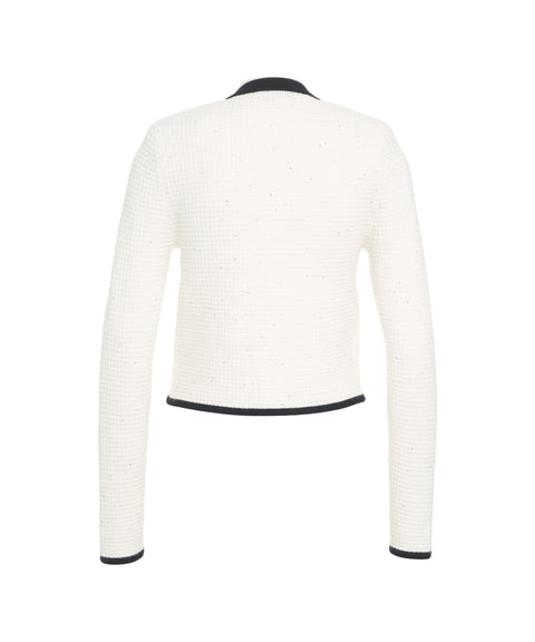 Tweed-Jacke mit Glitzer