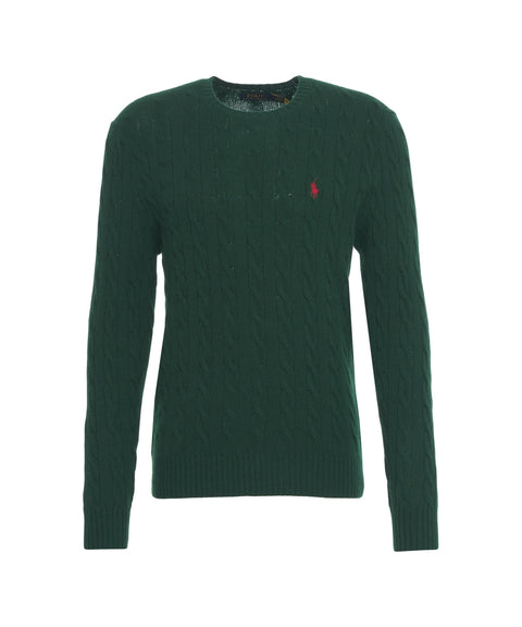 Maglione con ricamo logo