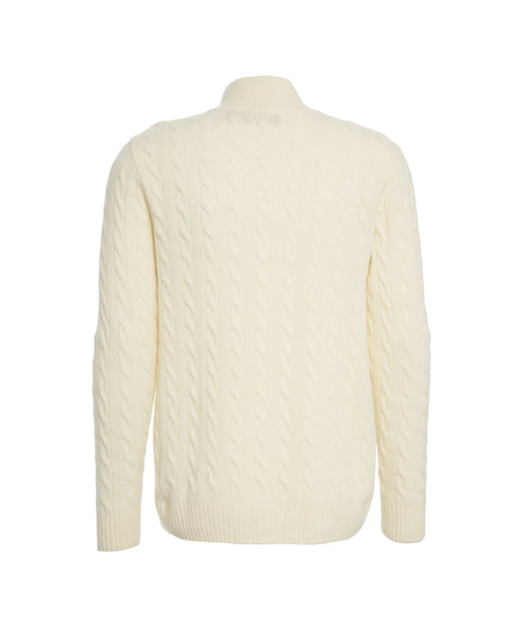 Wool sweater with logo