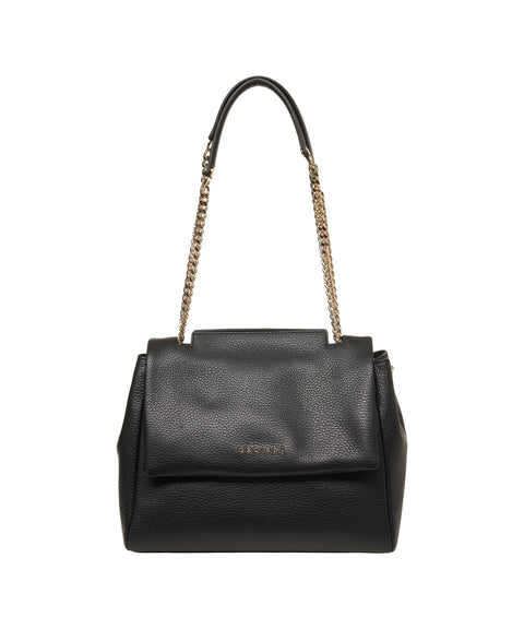 Borsa a spalla in pelle martellata