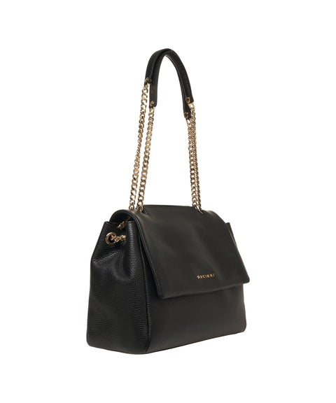 Borsa a spalla in pelle martellata