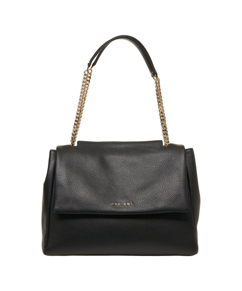 Borsa a spalla in pelle martellata