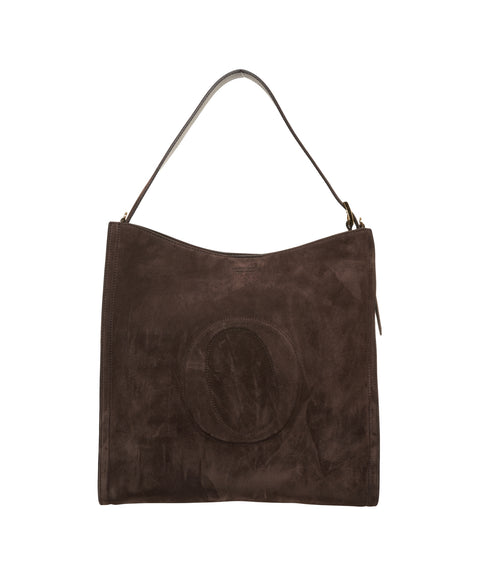 Shopper in pelle scamosciata