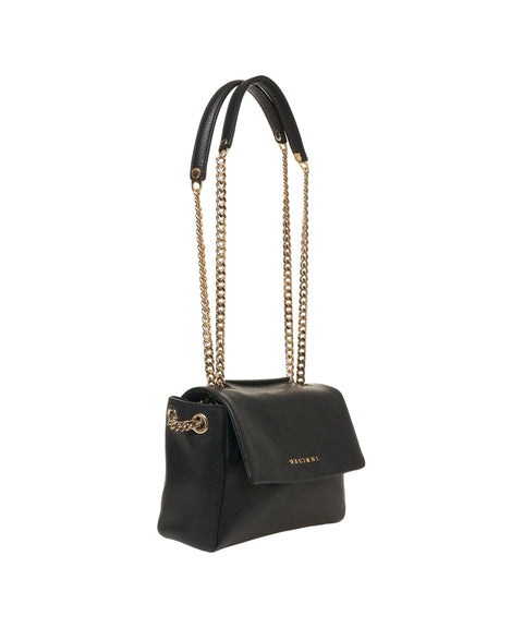 Borsa a spalla in pelle martellata