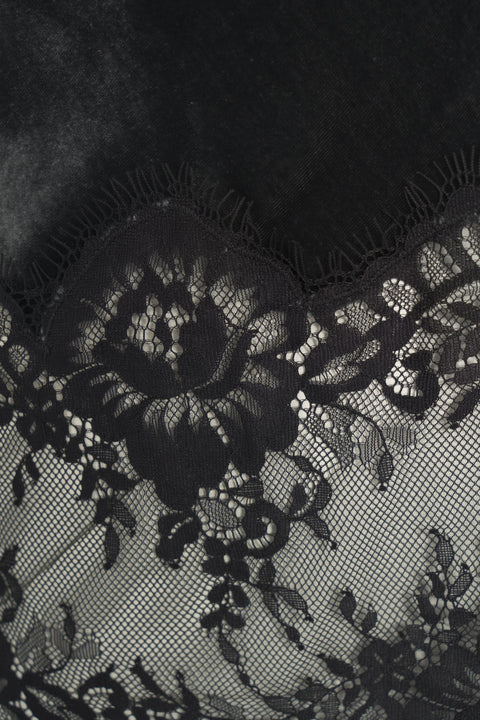 Top in velluto e pizzo 'Gilly'