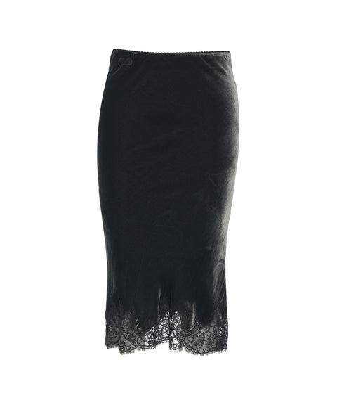 Gonna midi in velluto 'Tess'