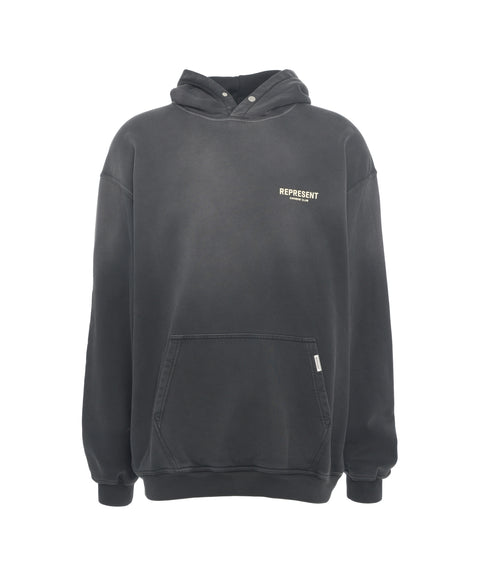 Felpa con cappuccio e logo