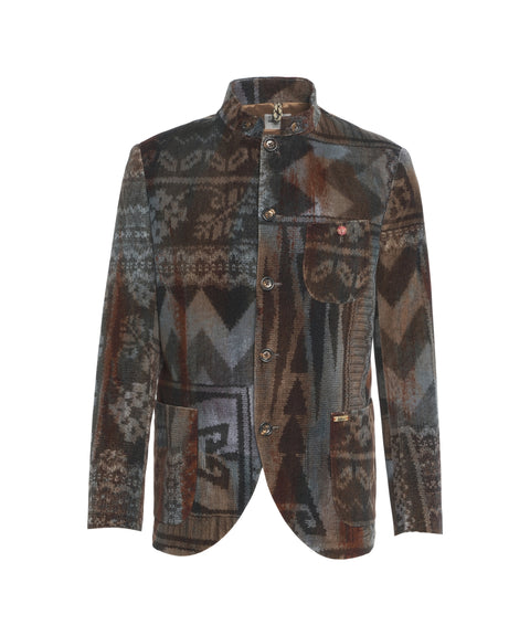 Blazer con stampa patchwork 'Lusandro'